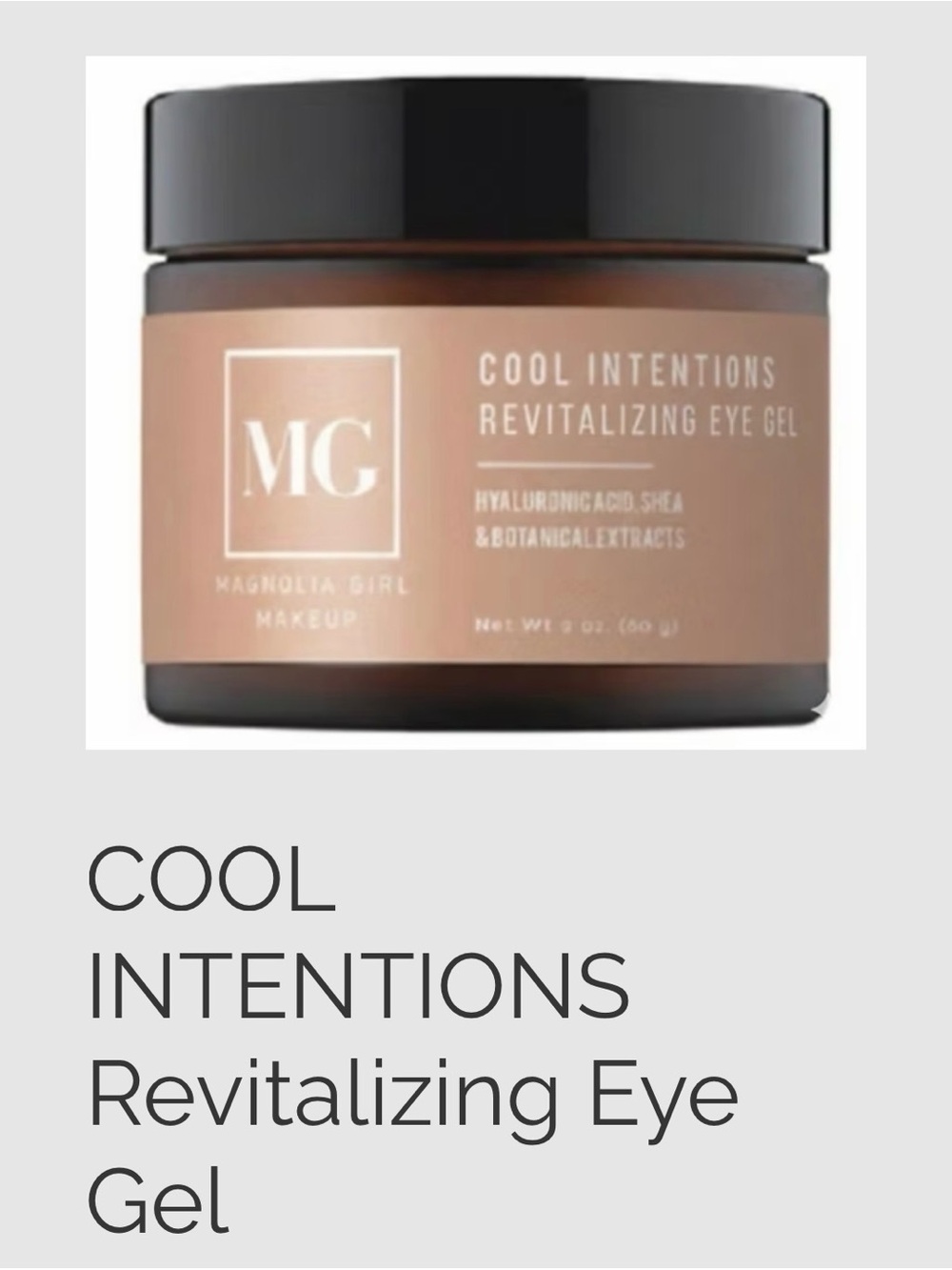 Magnolia Girl Makeup Cool Intentions Revitalizing Eye Gel-Boutique NWT